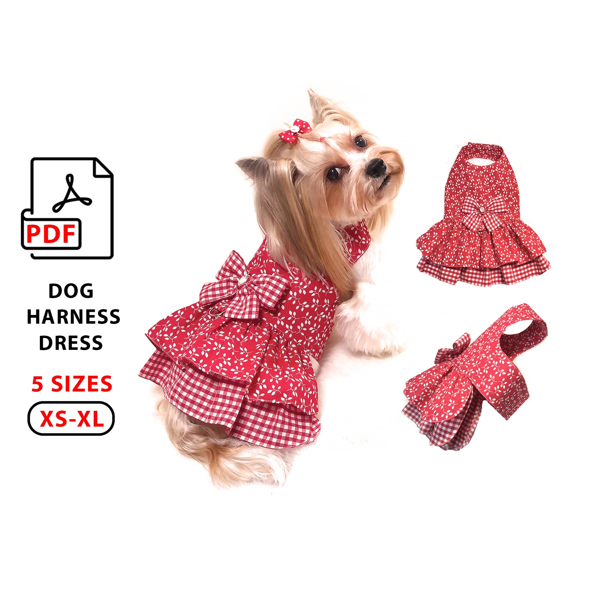 Small Dog Dresses PDF Patterns - 5 Sizes