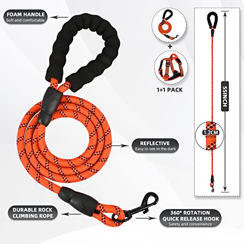 Juqiboom Reflective No-Pull Dog Harness and Leash Set