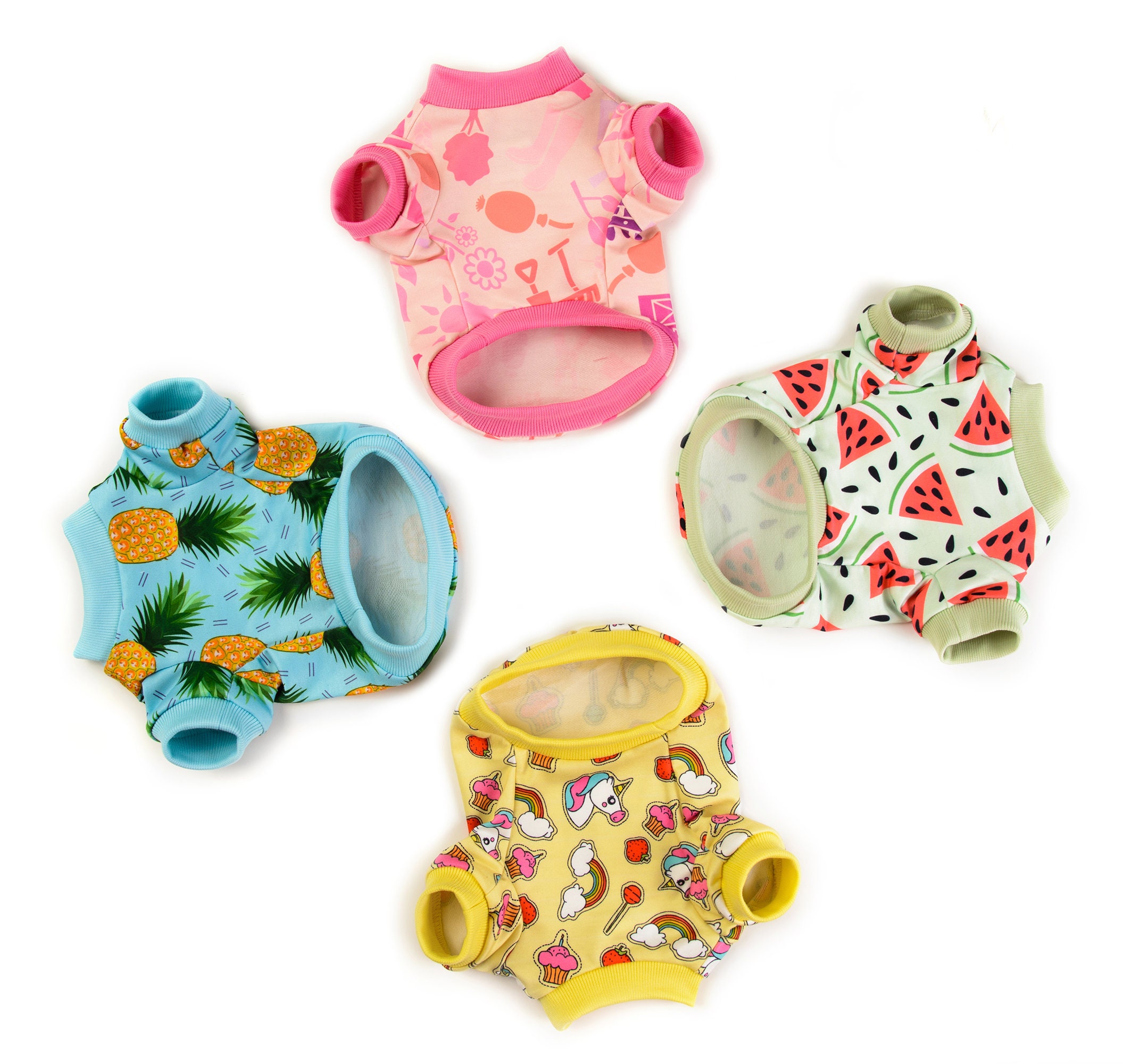 Pine-Appaw-Licious Dog Sweater: Pineapple Pattern Blue Jumper