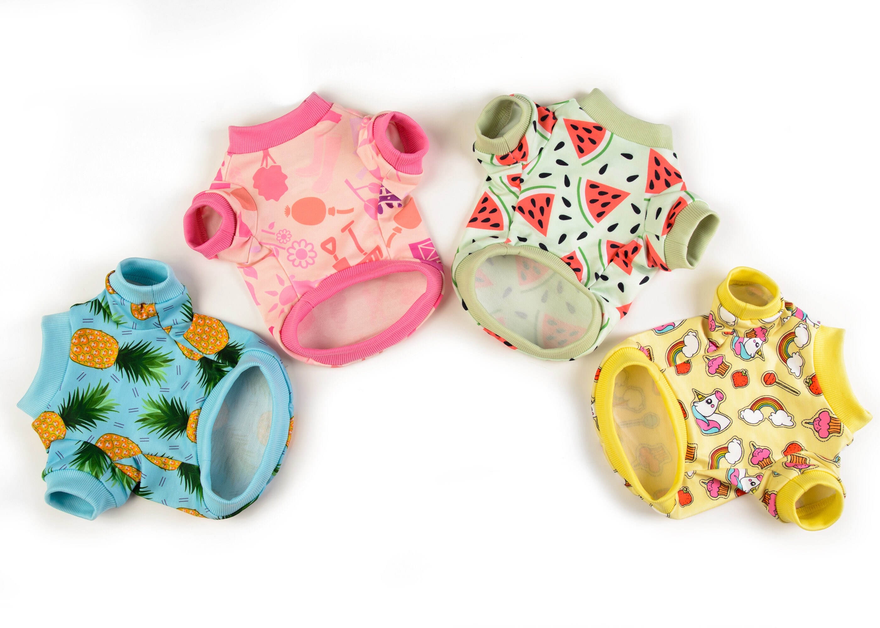 Pine-Appaw-Licious Dog Sweater: Pineapple Pattern Blue Jumper