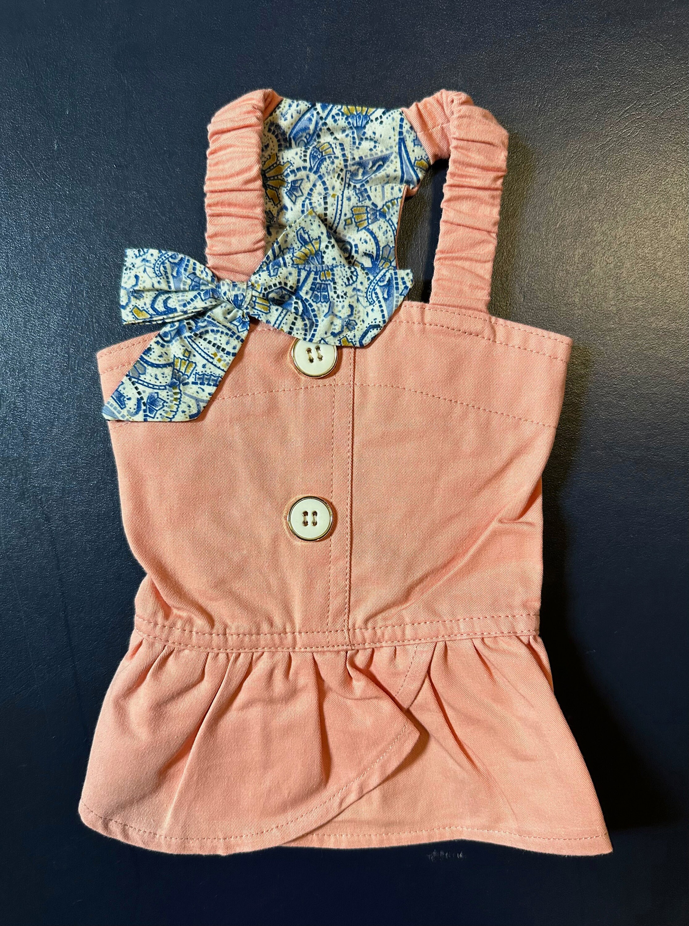 Small dog summer dresses with bow - Amelia