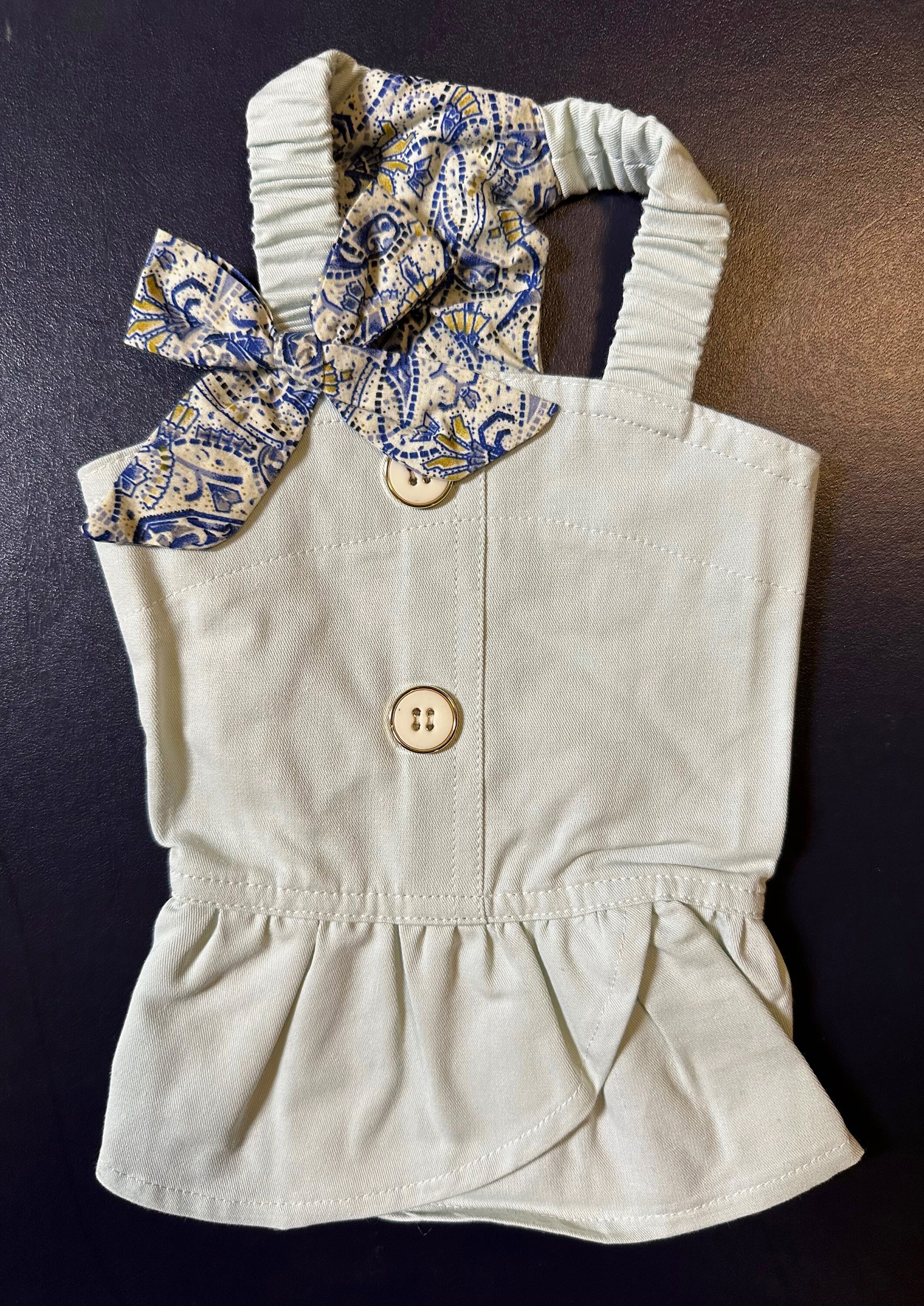 Small dog summer dresses with bow - Amelia