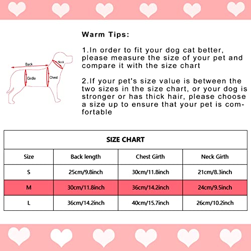 Pink Knitted Dog Sweater for Medium Dogs & Cats