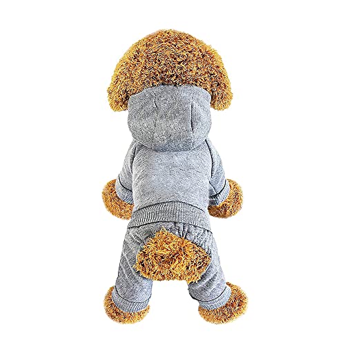 Cozy Dog Hoodie with Buttons, Warm Winter Pet Clothing