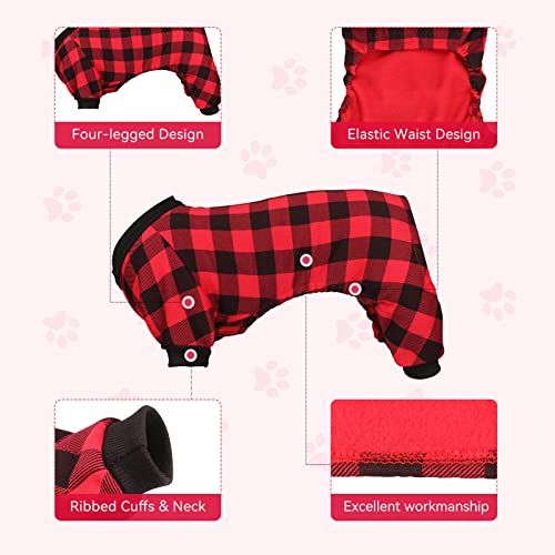 Buffalo Plaid Dog Sweater - Soft & Warm