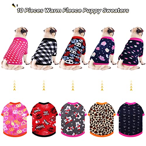 10-Piece Fleece Sweater Set for Small Dogs