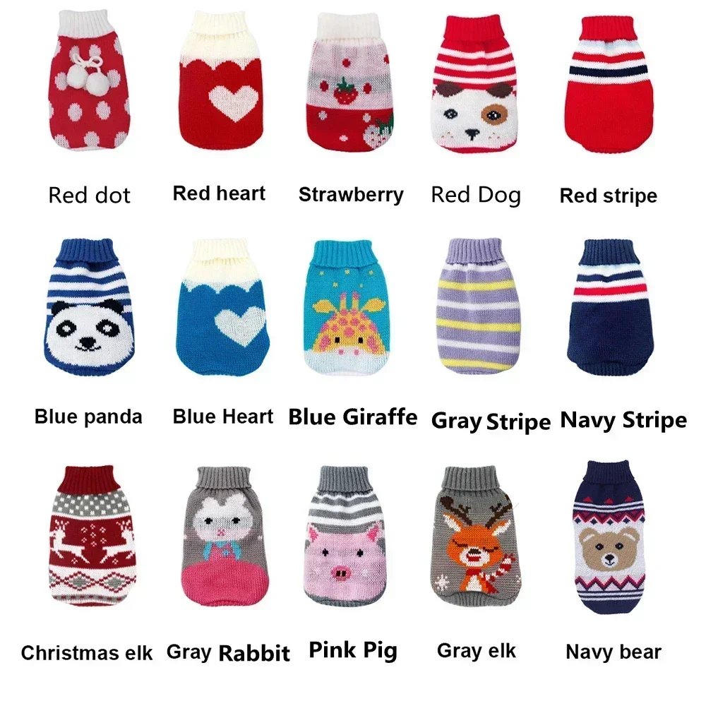 Cozy Cartoon Dog Sweater for Small Breeds in Winter