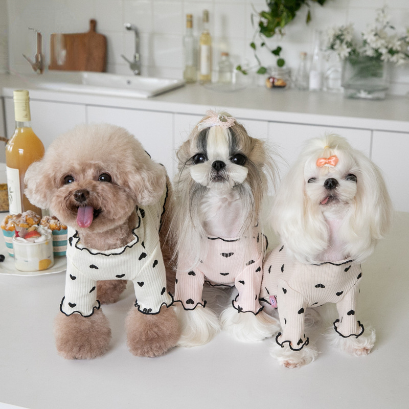 Embroidered Bear Waffle Home Vest for Dogs