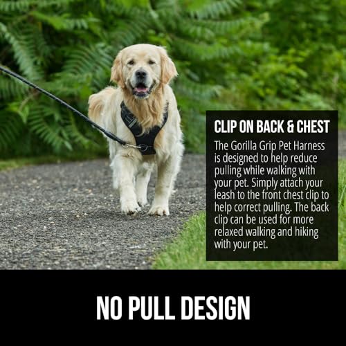 No-Pull Dog Harness with Comfortable Handle, Adjustable Straps