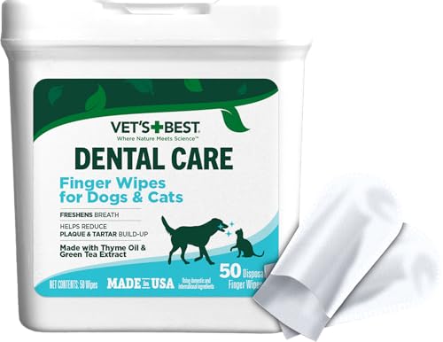 Vet's Best Dental Care Finger Wipes for Pets