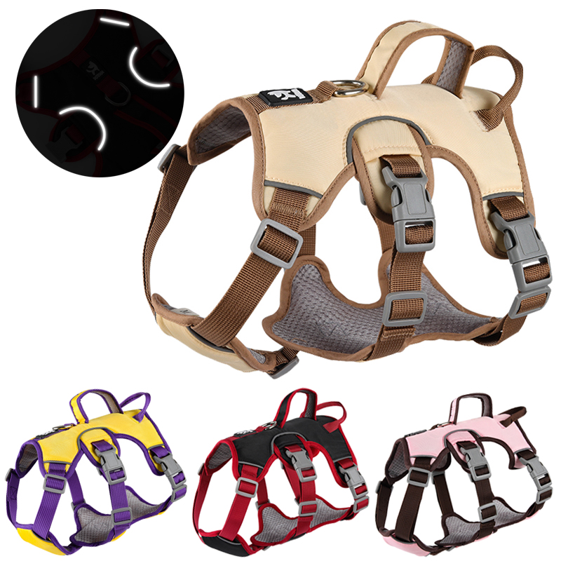 Reflective adjustable harness for small to large dogs
