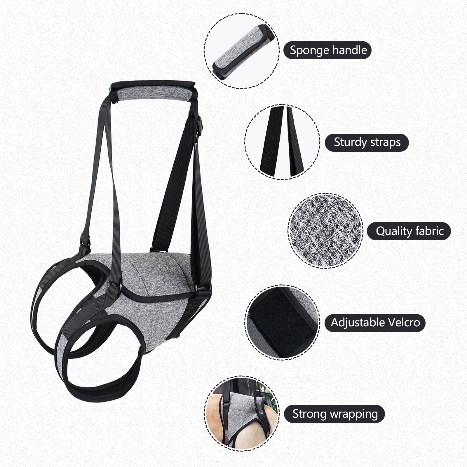 Adjustable Dog Lift Harness for Large Dogs with Disability