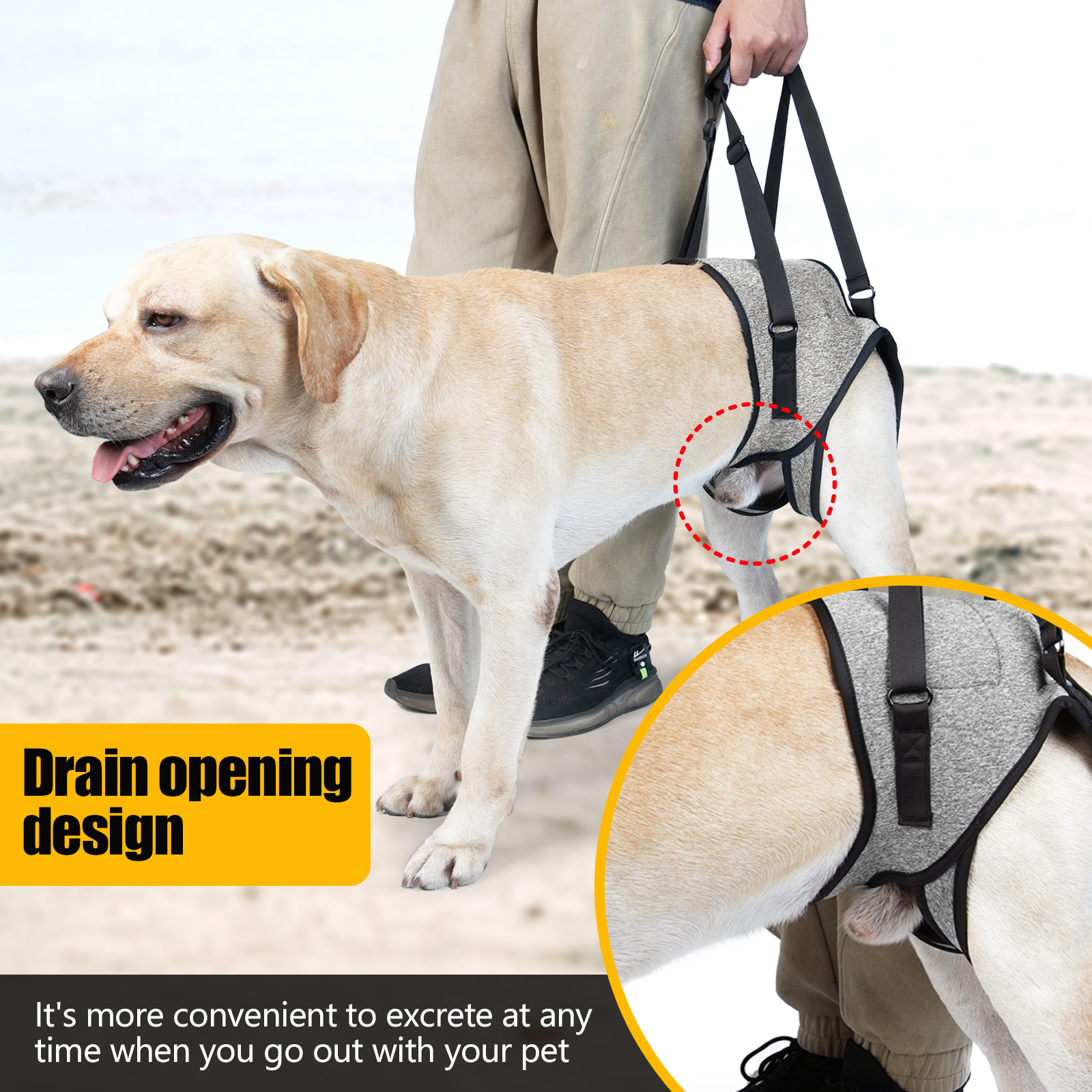 Adjustable Dog Lift Harness for Large Dogs with Disability