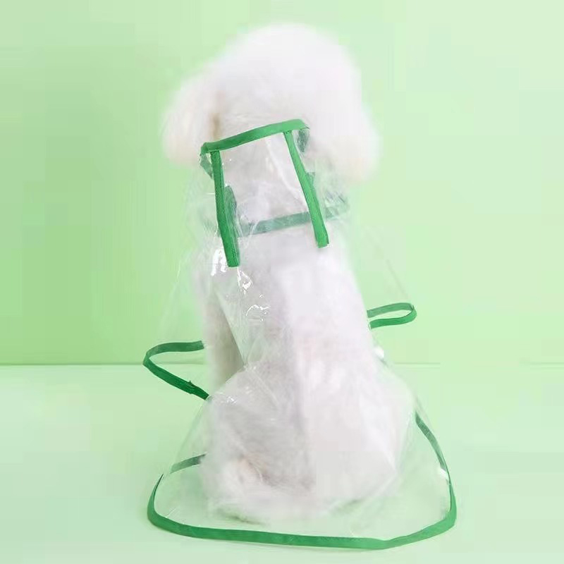 Transparent Hooded Waterproof Raincoat for Small Dogs