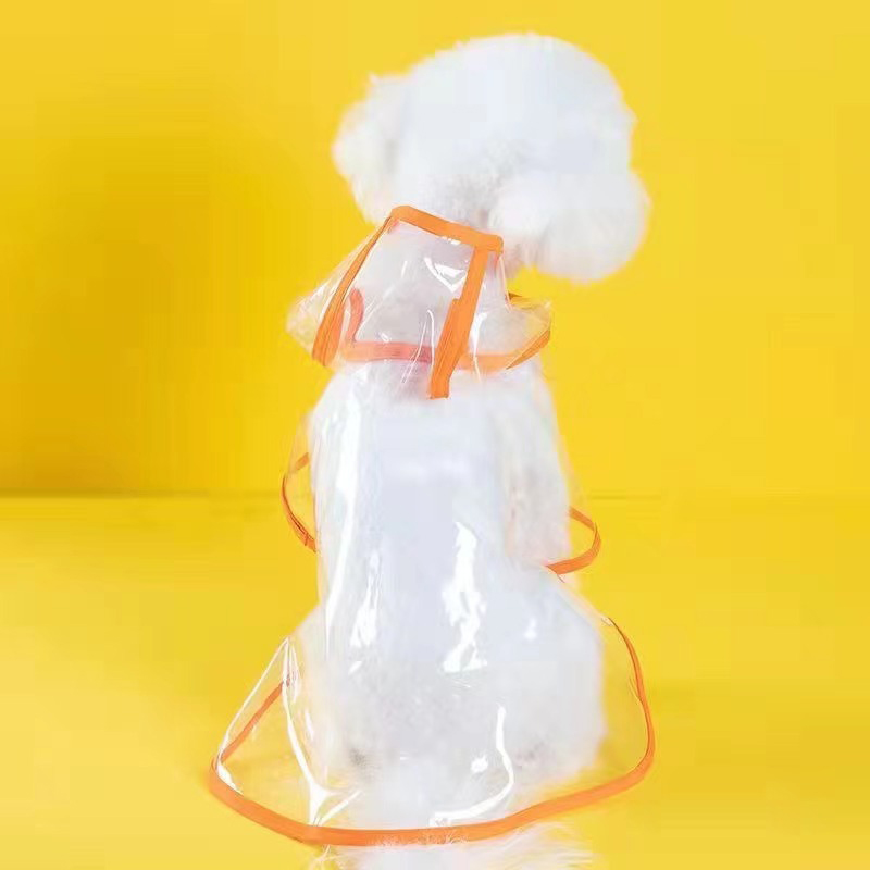 Transparent Hooded Waterproof Raincoat for Small Dogs