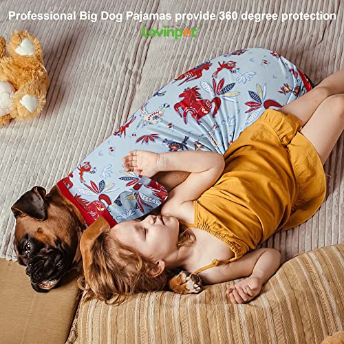 Giant Big Dog Pajamas, Rabbit & Wild Horse Print