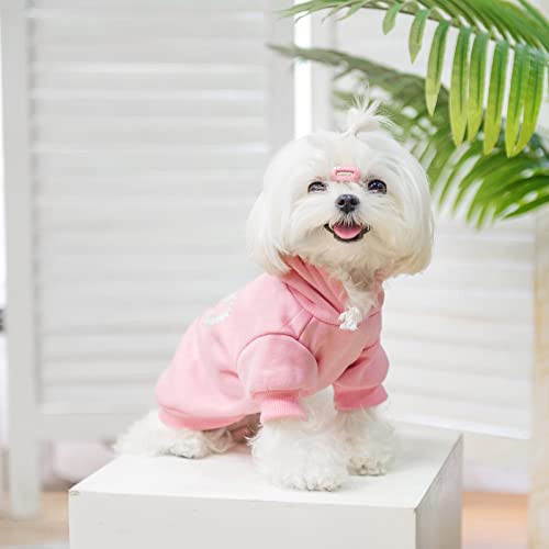 EXPAWLORER Pink Princess Fleece Hoodie for Dogs/Cats