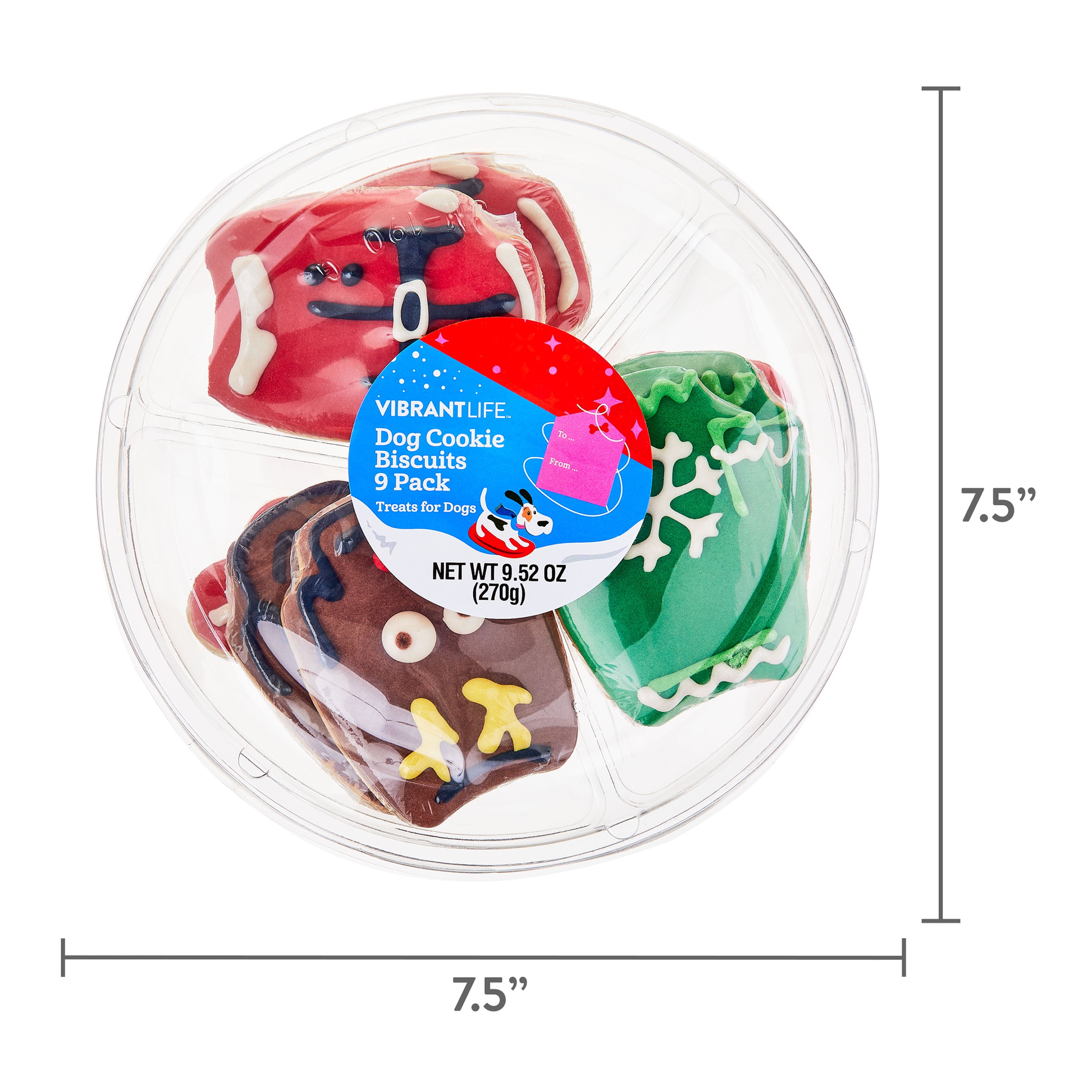 Christmas Cookie Dog Treats, 9.52 oz, 9 Count