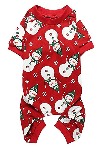 Cute Christmas Dog Pajamas - Red, Size Small