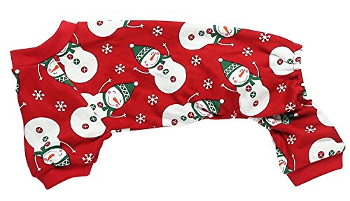 Cute Christmas Dog Pajamas - Red, Size Small