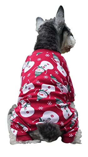 Cute Christmas Dog Pajamas - Red, Size Small