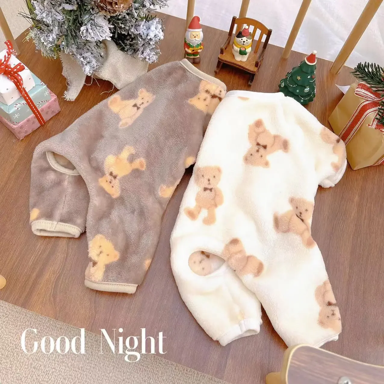 Warm and Cute Plush Jumpsuit for Small Dogs