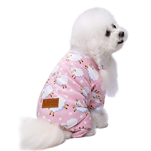 Christmas Dog Pajamas for Small-Medium Dogs, Pink