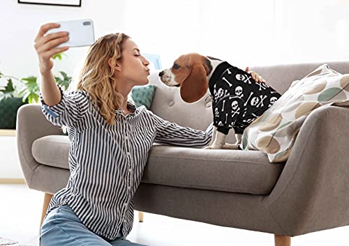 Halloween Dog Onesie: Skull&Crossbones Super Soft Jammies