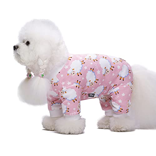 Christmas Dog Pajamas for Small-Medium Dogs, Pink