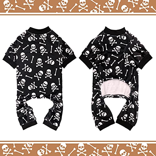 Halloween Dog Onesie: Skull&Crossbones Super Soft Jammies