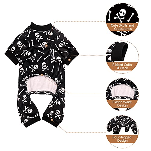 Halloween Dog Onesie: Skull&Crossbones Super Soft Jammies