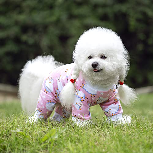 Christmas Dog Pajamas for Small-Medium Dogs, Pink