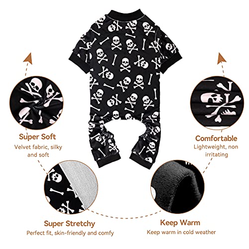Halloween Dog Onesie: Skull&Crossbones Super Soft Jammies