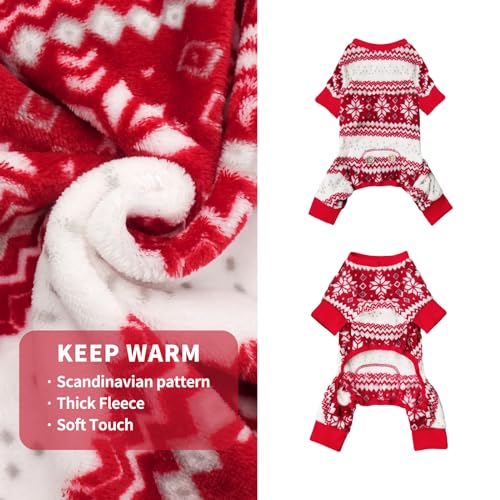 Christmas Snowflake Dog Pajamas for Small/Medium Dogs