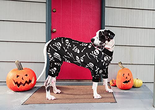 Halloween Dog Onesie: Skull&Crossbones Super Soft Jammies