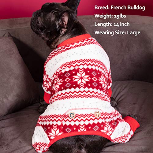 Christmas Snowflake Dog Pajamas for Small/Medium Dogs