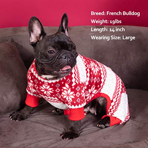 Christmas Snowflake Dog Pajamas for Small/Medium Dogs