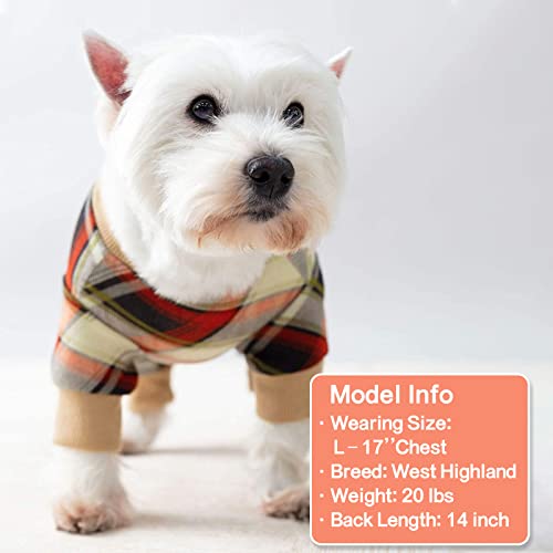 Checkered Stretchy Soft Dog Pajamas for Small Dogs