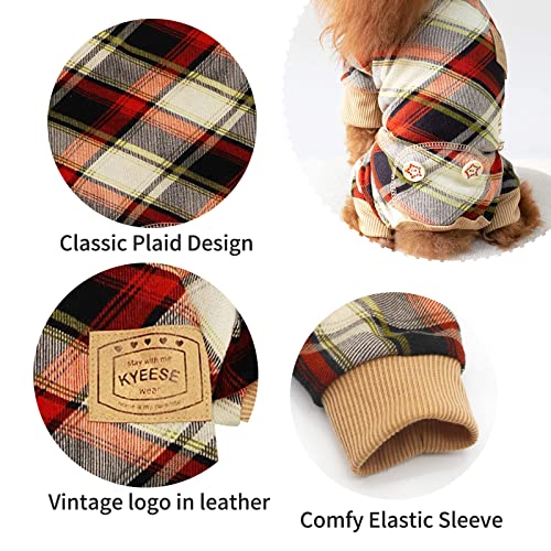 Checkered Stretchy Soft Dog Pajamas for Small Dogs