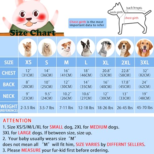 XPUDAC Dog Pajamas for Small Dogs - 4 Styles