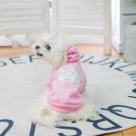 EXPAWLORER Pink Princess Fleece Hoodie for Dogs/Cats