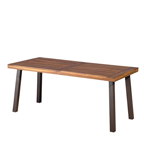 Acacia Wood Dining Table, Natural Stained