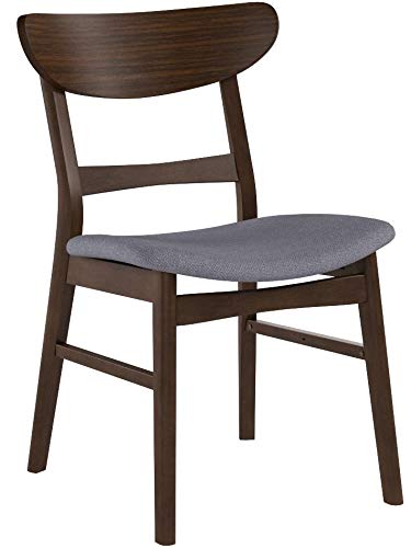 Idalia Dining Chairs, 2-Pcs Set, Dark Grey/Walnut