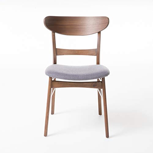 Idalia Dining Chairs, 2-Pcs Set, Dark Grey/Walnut
