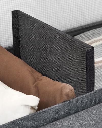 Foldable Storage Ottoman Bench - Dark Gray