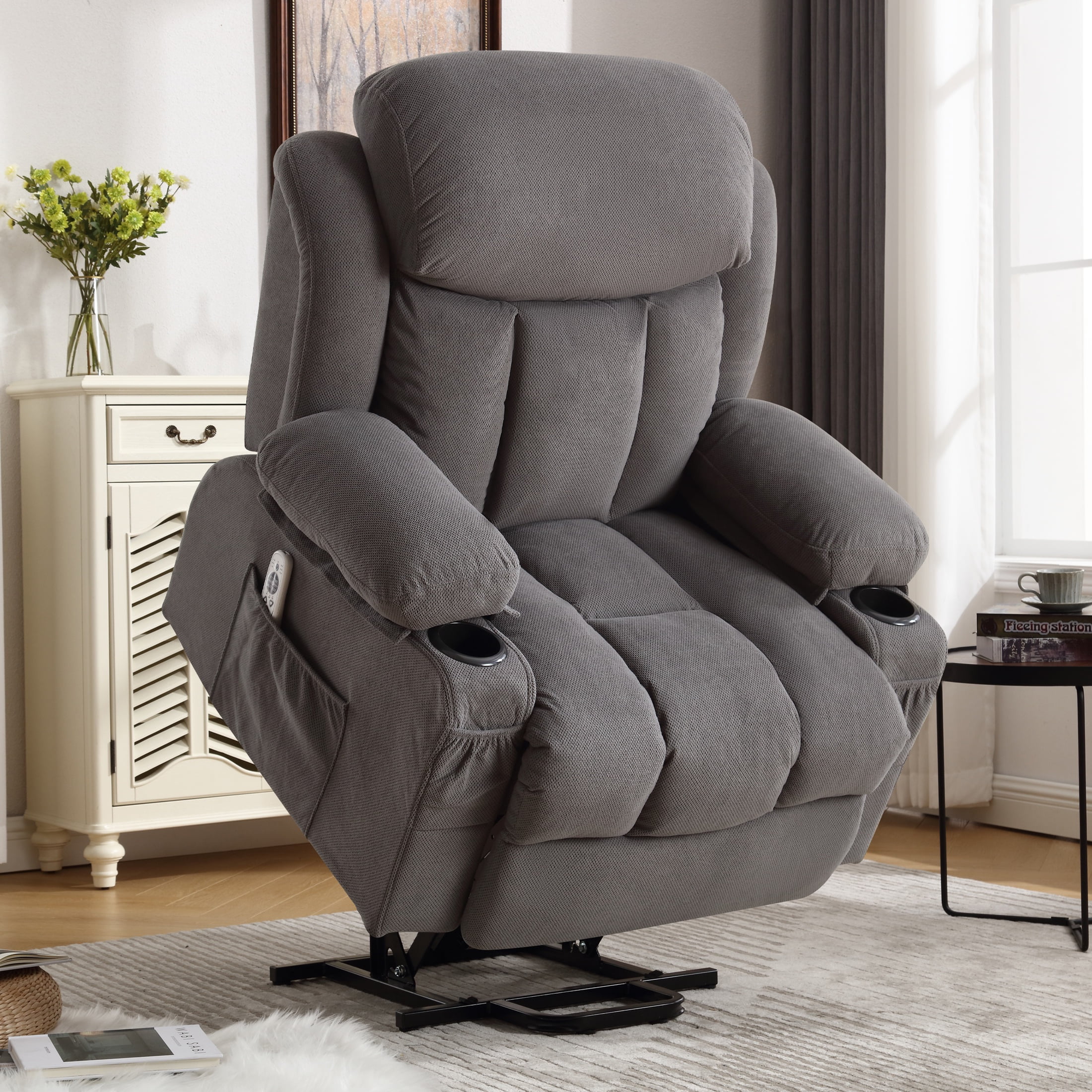 Heavy Duty Manual Recliner Sofa - Beige