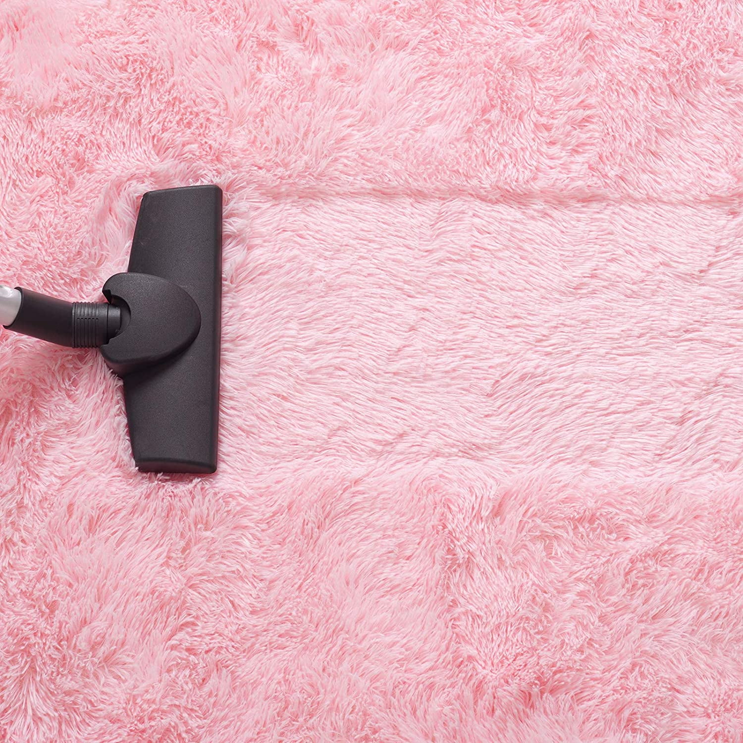 Pink Shaggy Rug for Living Room, Bedroom (5x8ft)