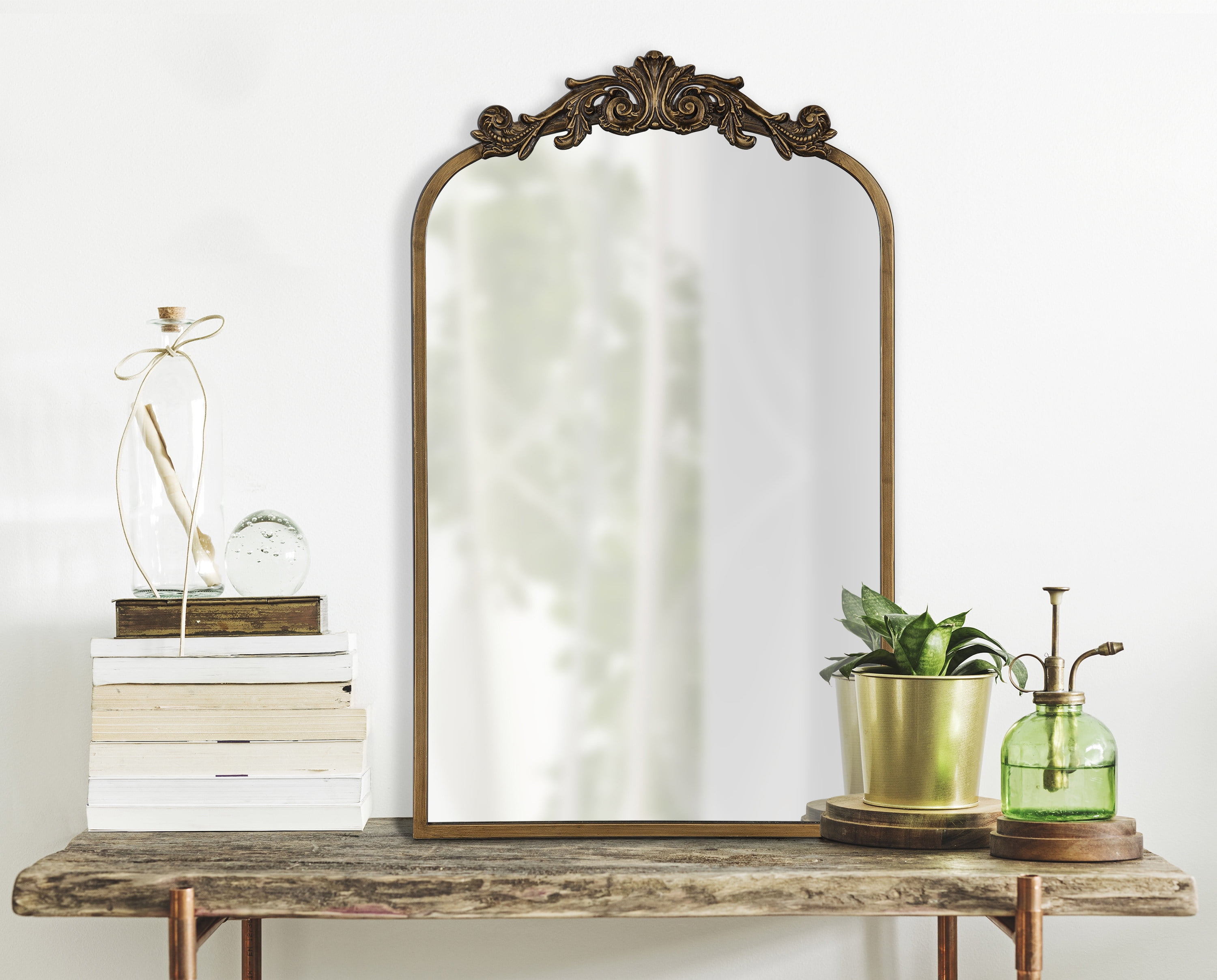Gold Arch Mirror, Baroque Inspired Wall Decor