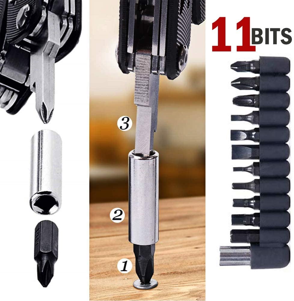 Black Stainless Steel Pocket Multi-Tool Kit