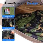 Camouflage Mummy Sleeping Bag with Pillow for Camping